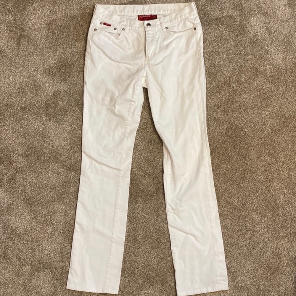 Chaps White Denim Pants
